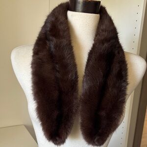 Chic Dark Brown Fur Wrap